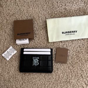 Burberry black lola card wallet/holder new